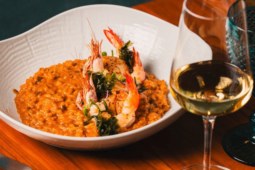 Conference dinner seafood dish